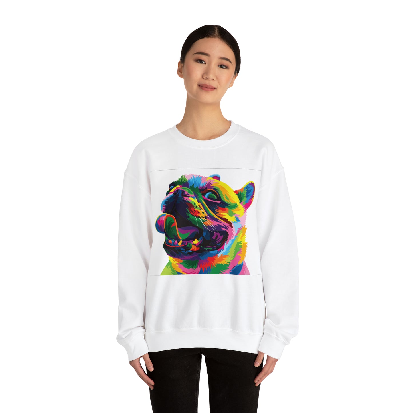 Colorful Dog Crewneck Sweatshirt