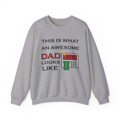 Awesome Dad looks like an ATM Crewneck Sweatshirt