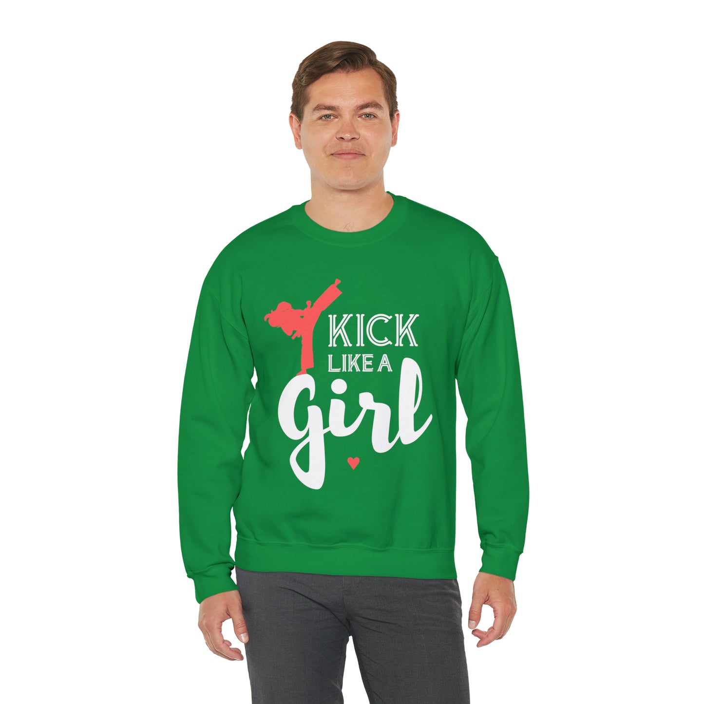 Kick Like A Girl Crewneck Sweatshirt