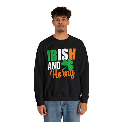 Irish and horny Crewneck Sweatshirt