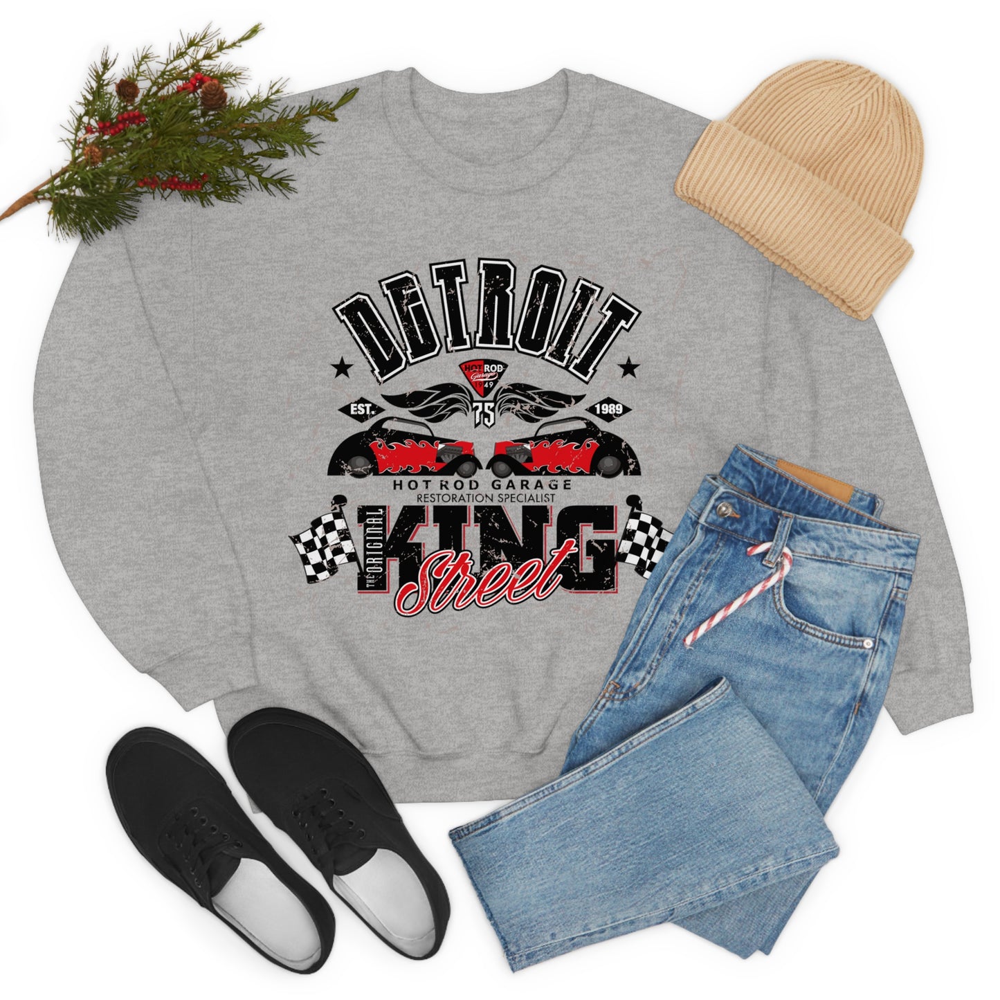 Detroit Street King Crewneck Sweatshirt