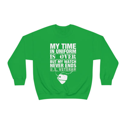 my time in uniform is over Crewneck Sweatshirt