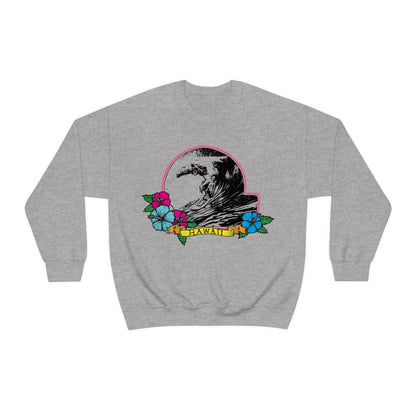 Hawaii Waves Crewneck Sweatshirt