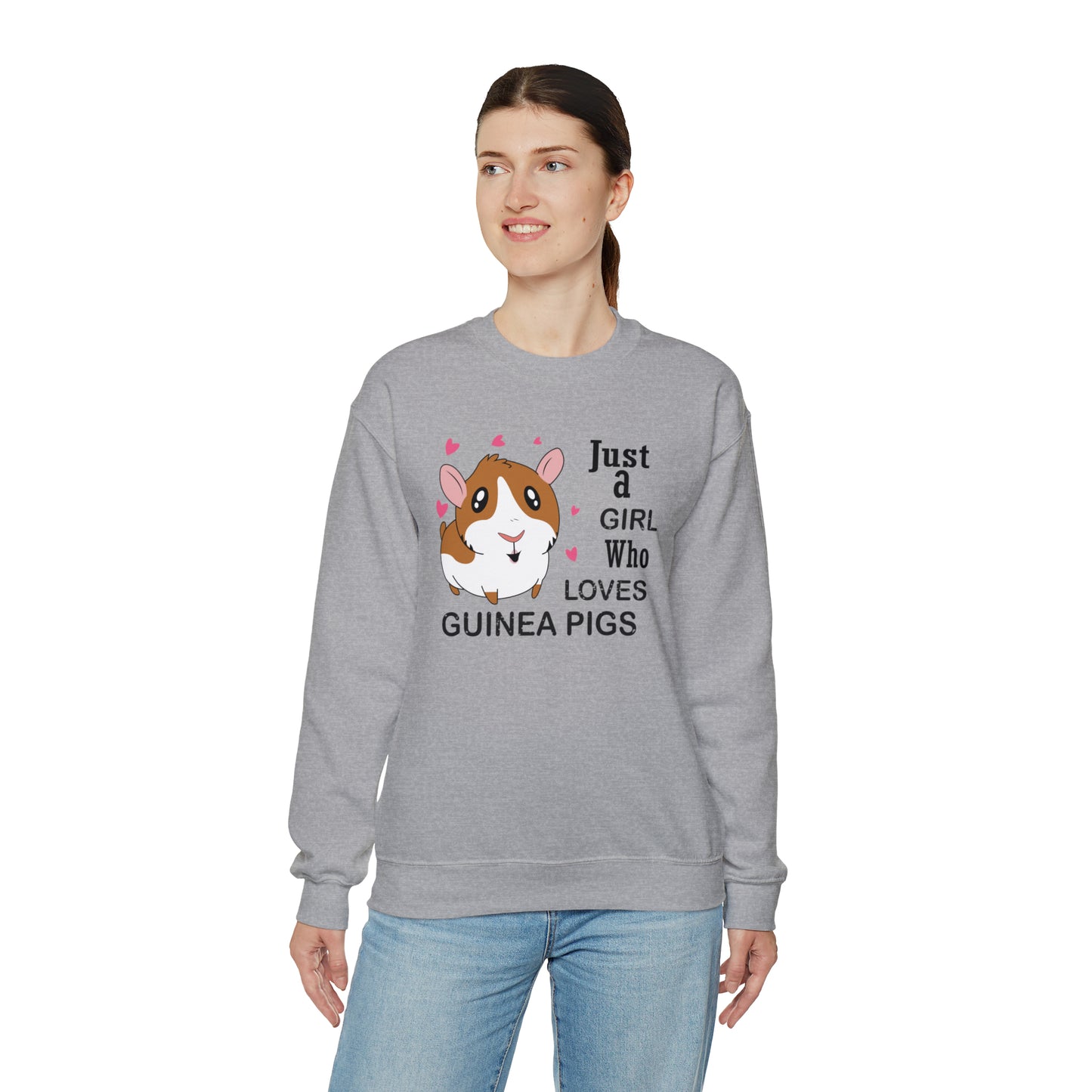 A girl who loves guinea pigs Crewneck Sweatshirt