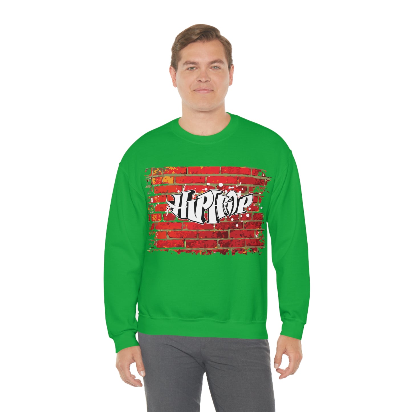 Hip Hop graffiti on the wall Crewneck Sweatshirt