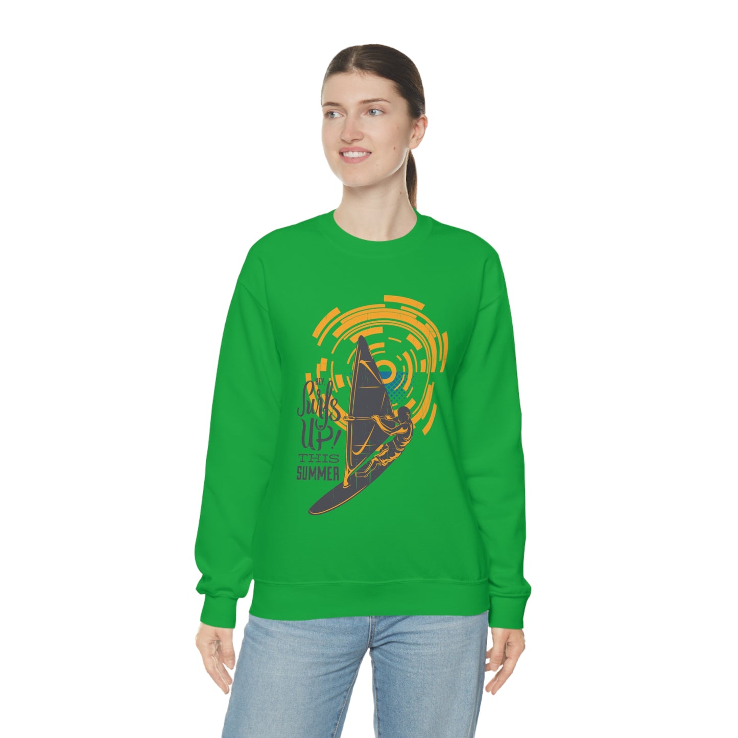 Surfs Up This Summer! Crewneck Sweatshirt