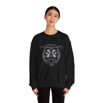 Green eyes wolf Crewneck Sweatshirt