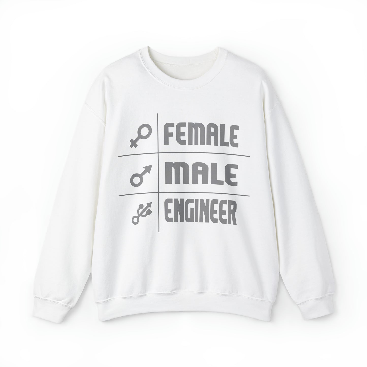 Female - male- engineer Crewneck Sweatshirt