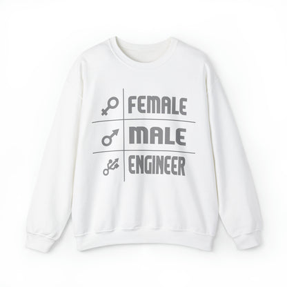 Female - male- engineer Crewneck Sweatshirt