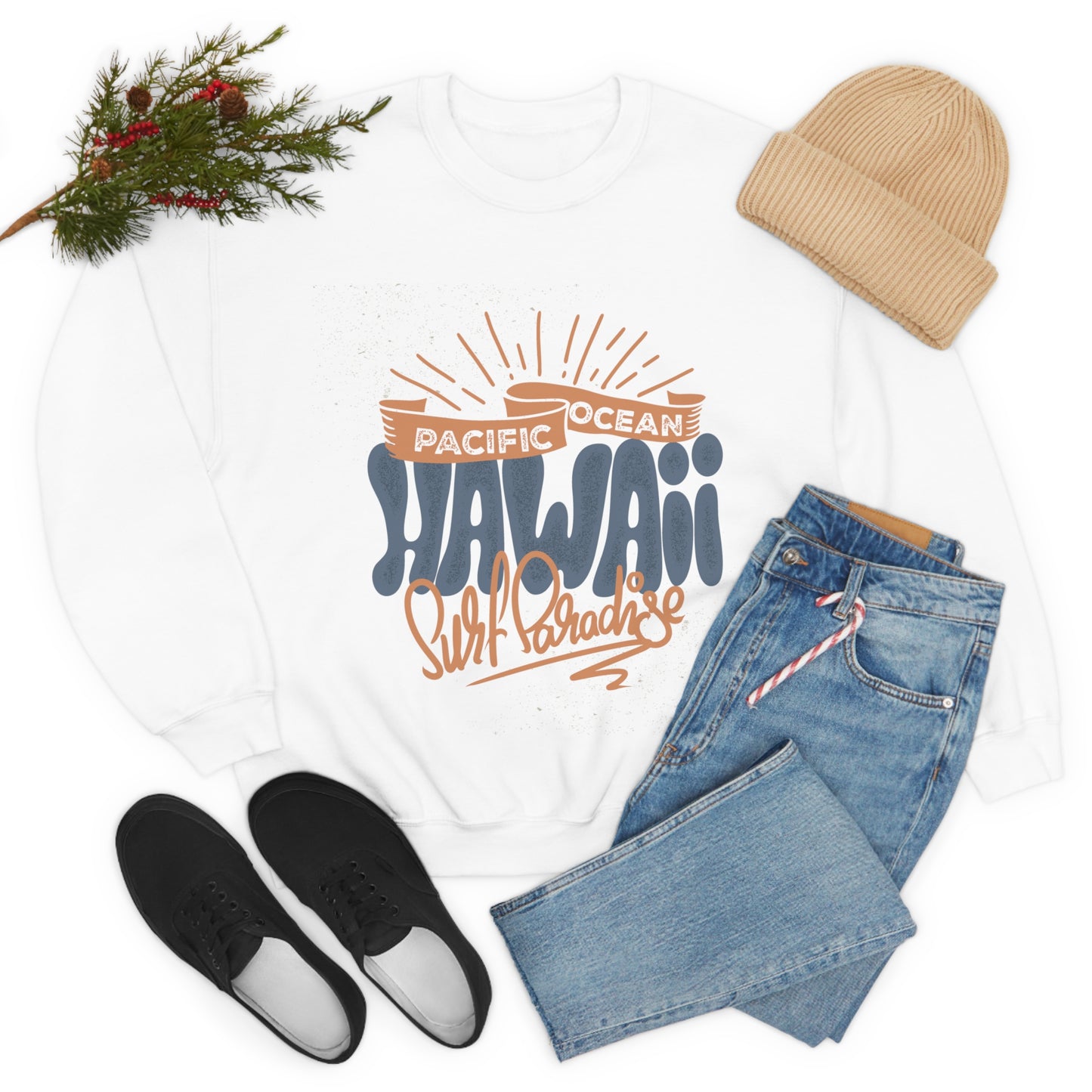 Hawaii Surf Paradise Crewneck Sweatshirt