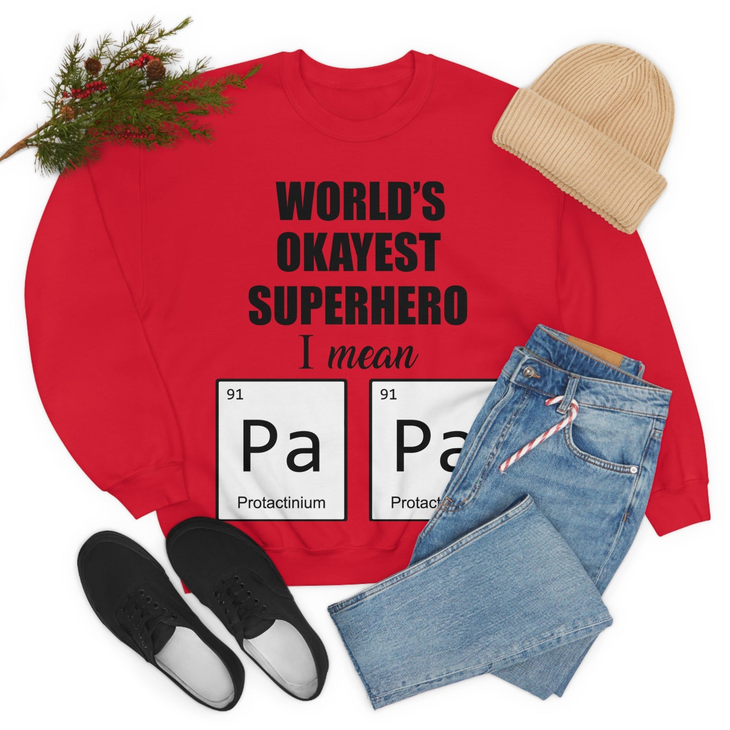 World Okayest Superhero Crewneck Sweatshirt