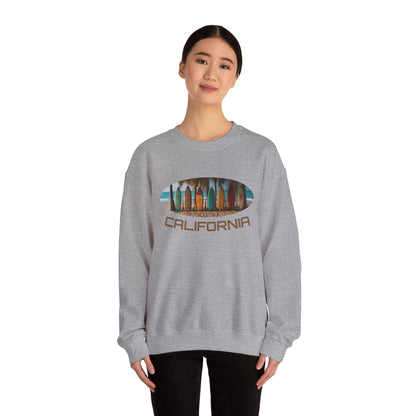 California beautiful surfer beach Crewneck Sweatshirt