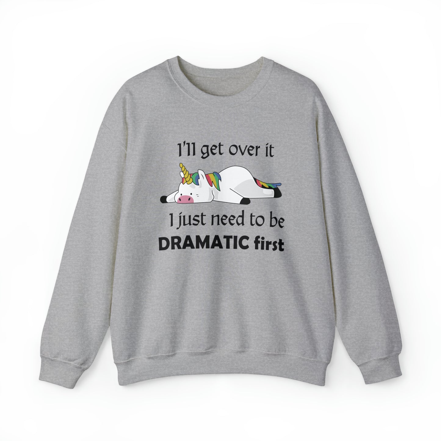 Dramatic Unicorn Crewneck Sweatshirt