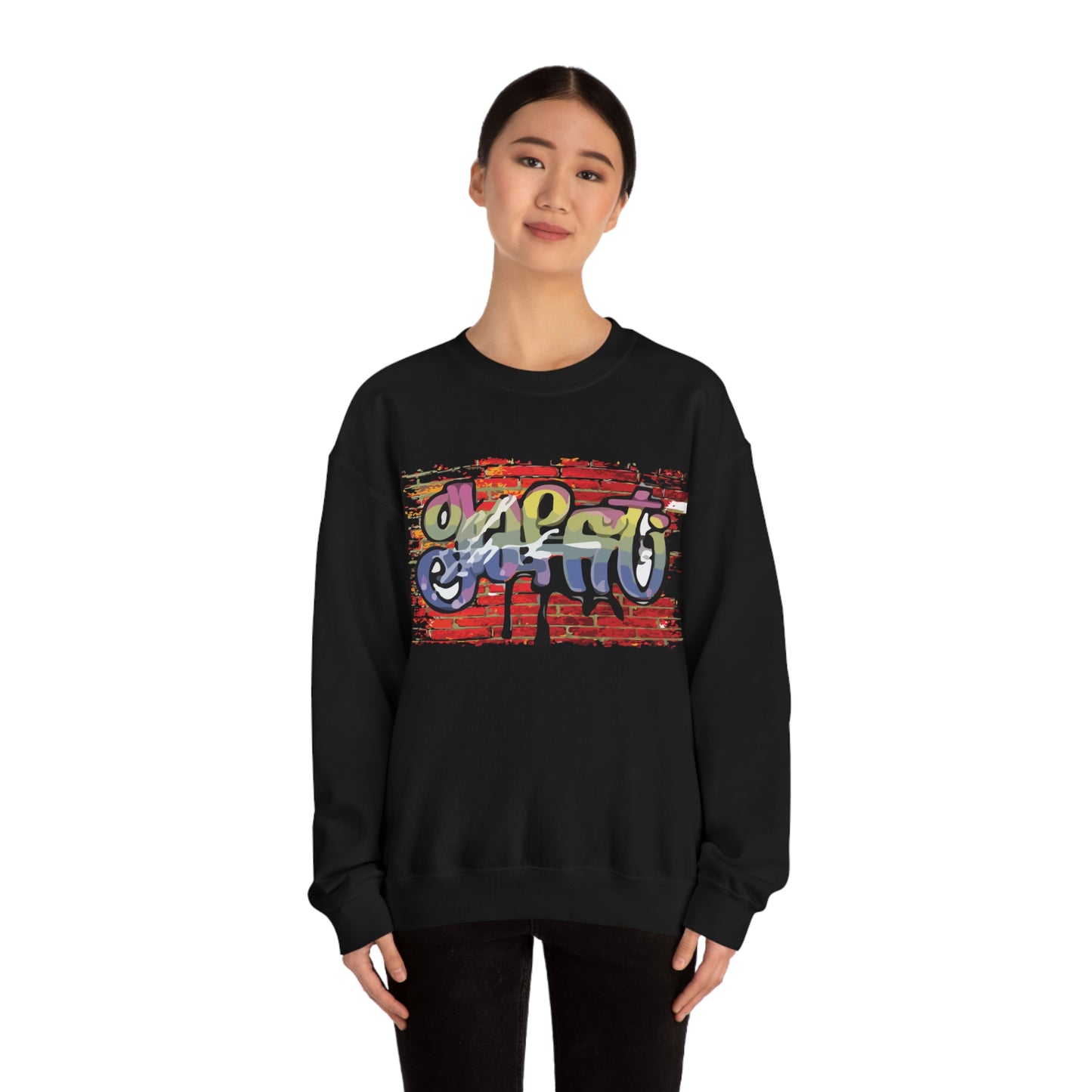 Graffiti on a wall Crewneck Sweatshirt