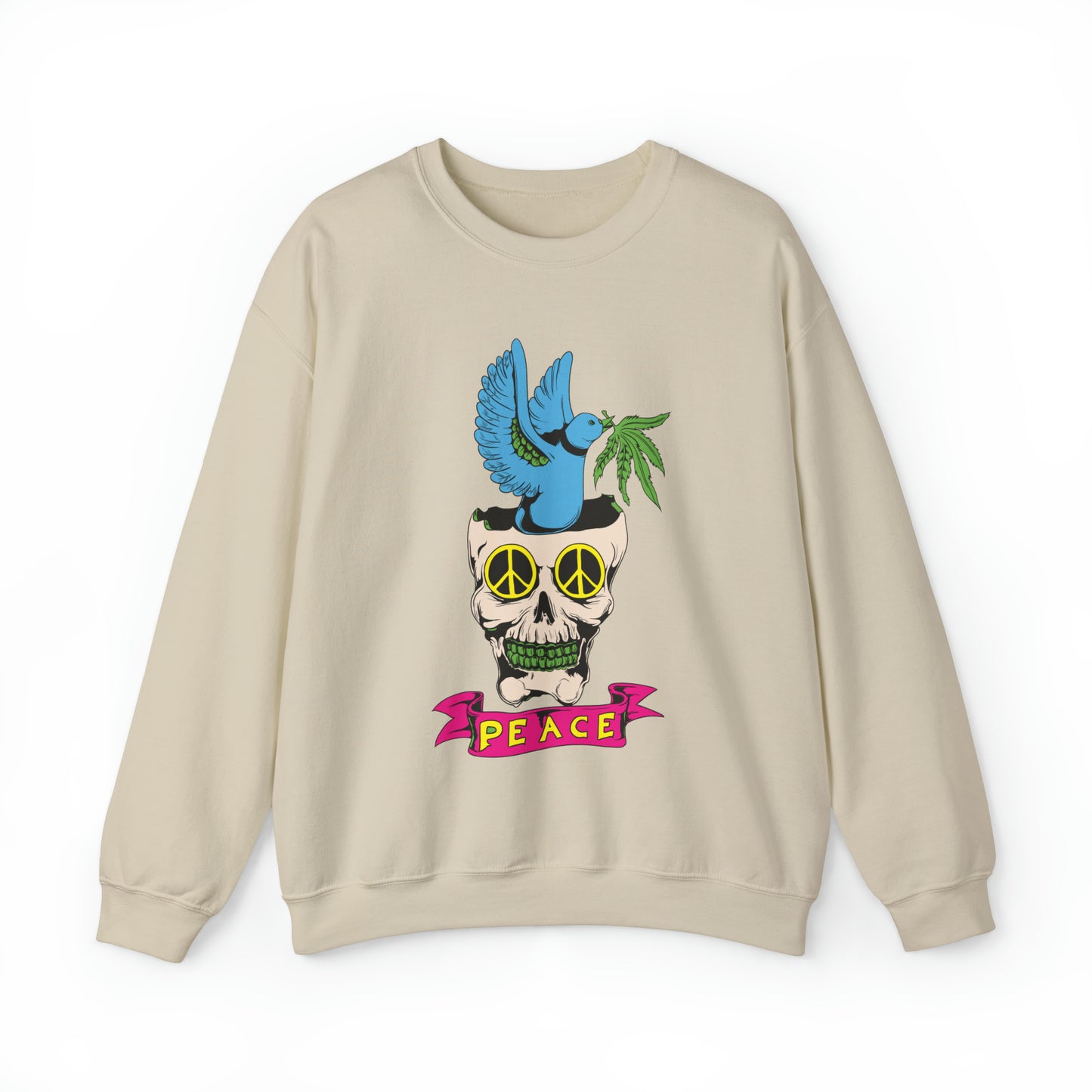 Peace Hippie Bird Crewneck Sweatshirt