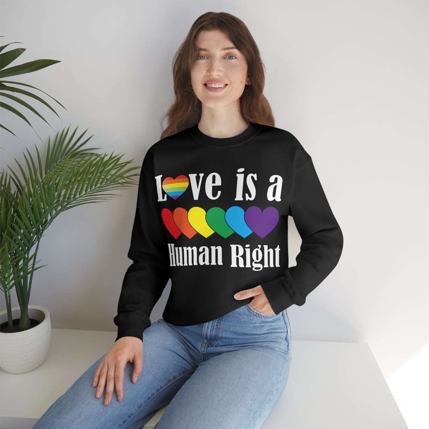 Love is a Human right Crewneck Sweatshirt