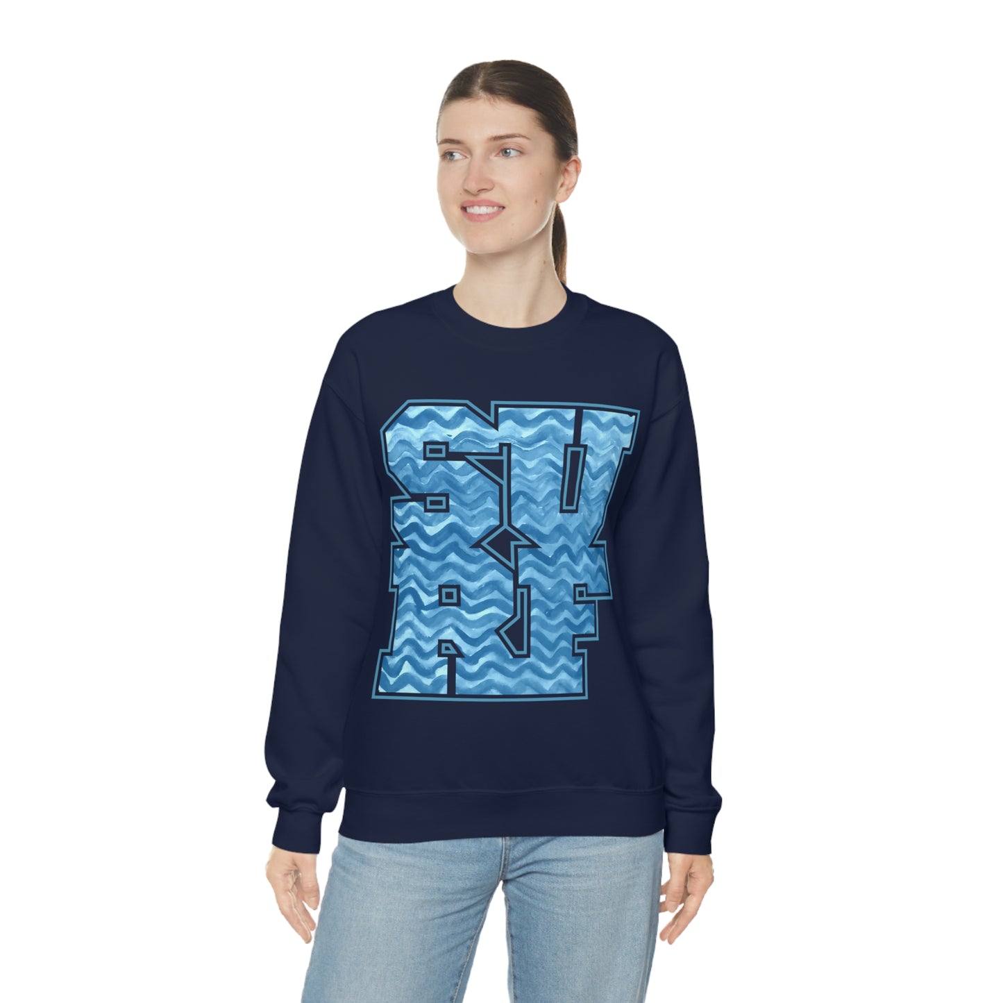 Surf Wavy Crewneck Sweatshirt