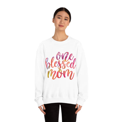 One blessed mom Crewneck Sweatshirt