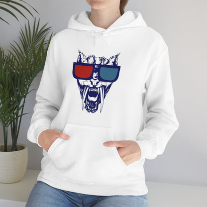 3D Glasses Tiger Hoodie