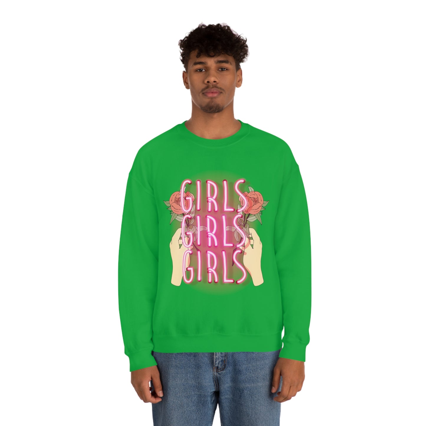 Girls Girls Girls Crewneck Sweatshirt