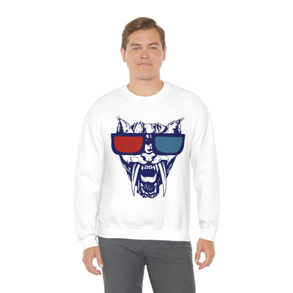 3D Glasses Tiger Crewneck Sweatshirt