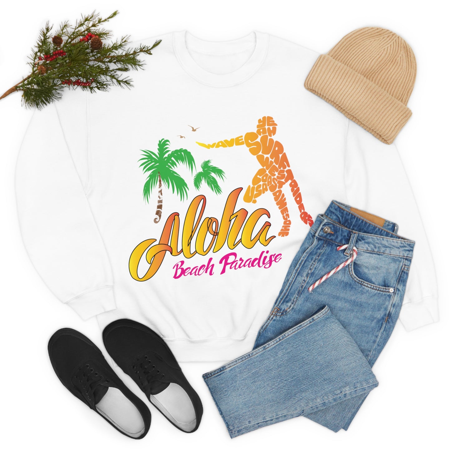 Aloha Beach Paradise Crewneck Sweatshirt