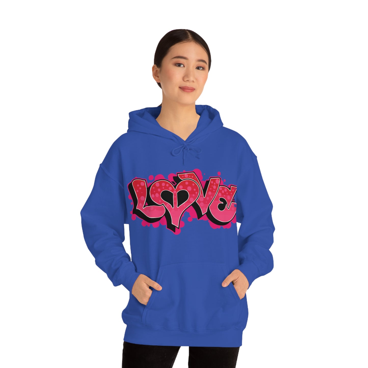 Peace and Love graffiti Hoodie