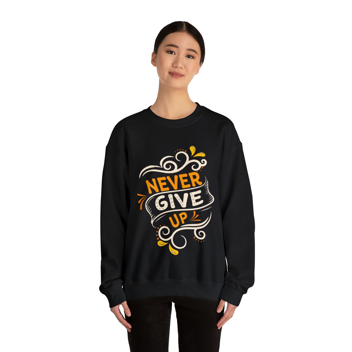 Never give up Crewneck Sweatshirt