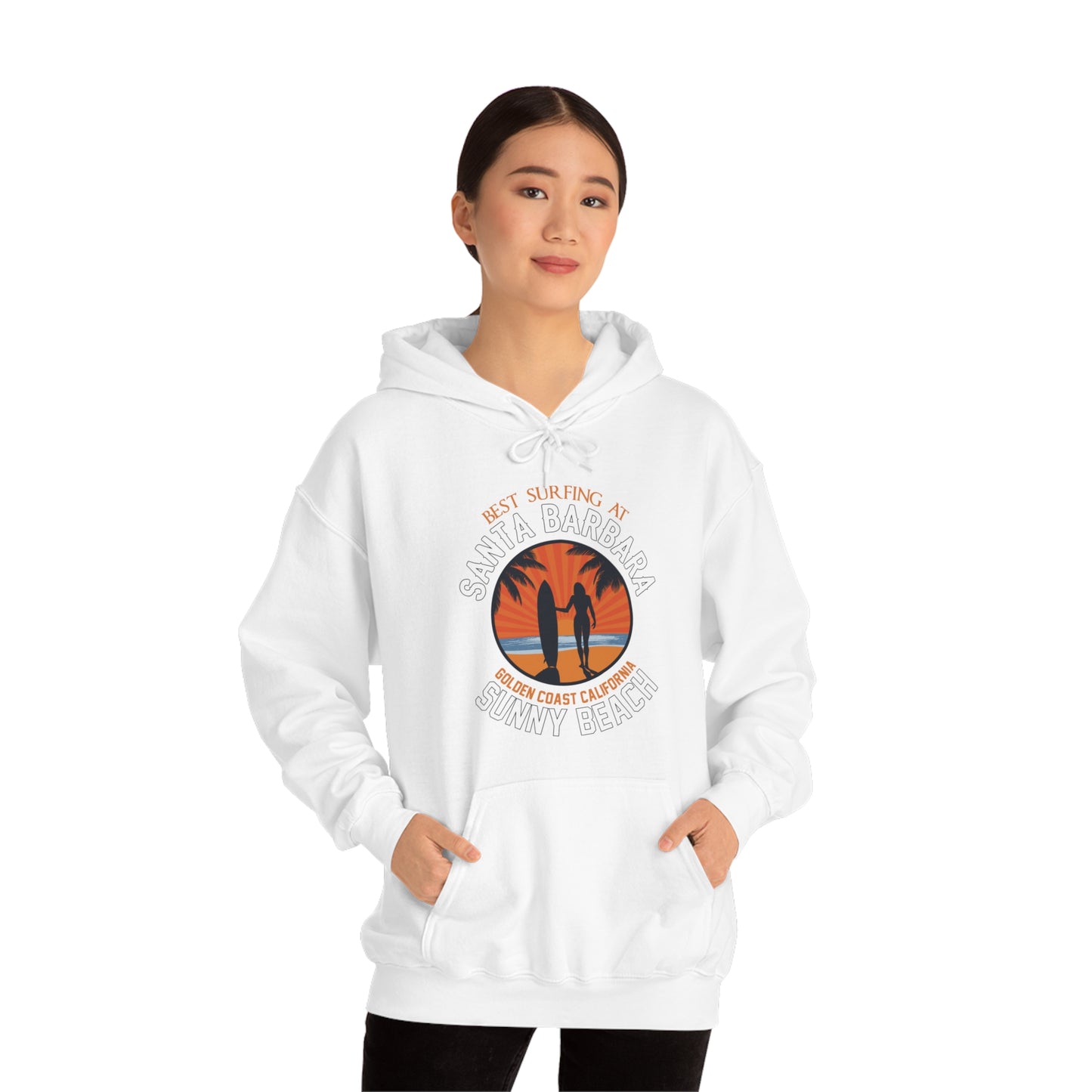 Santa Barbara sunny beach Hoodie