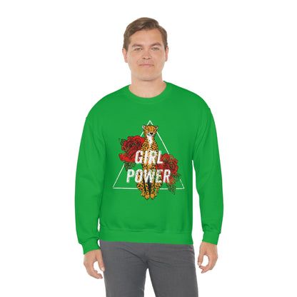 Girl Power Cheetah Edition Crewneck Sweatshirt