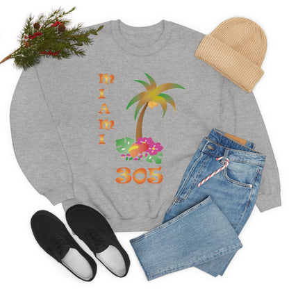 Miami Palm Tree Crewneck Sweatshirt