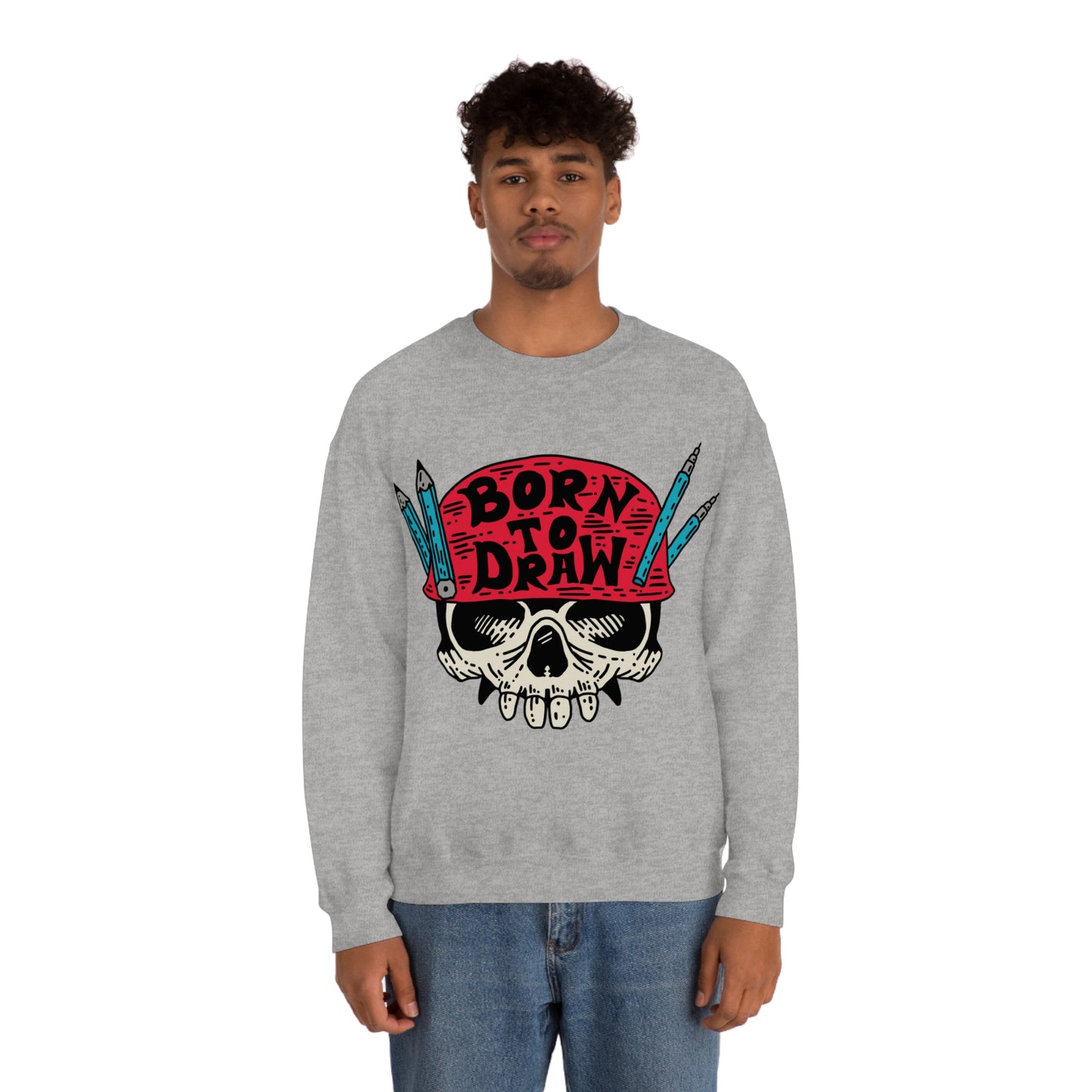 Born to_Draw Crewneck Sweatshirt