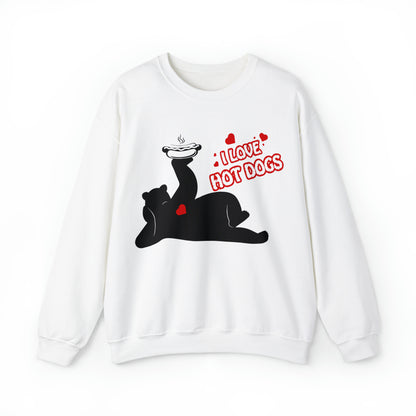 i love hot dogs Crewneck Sweatshirt