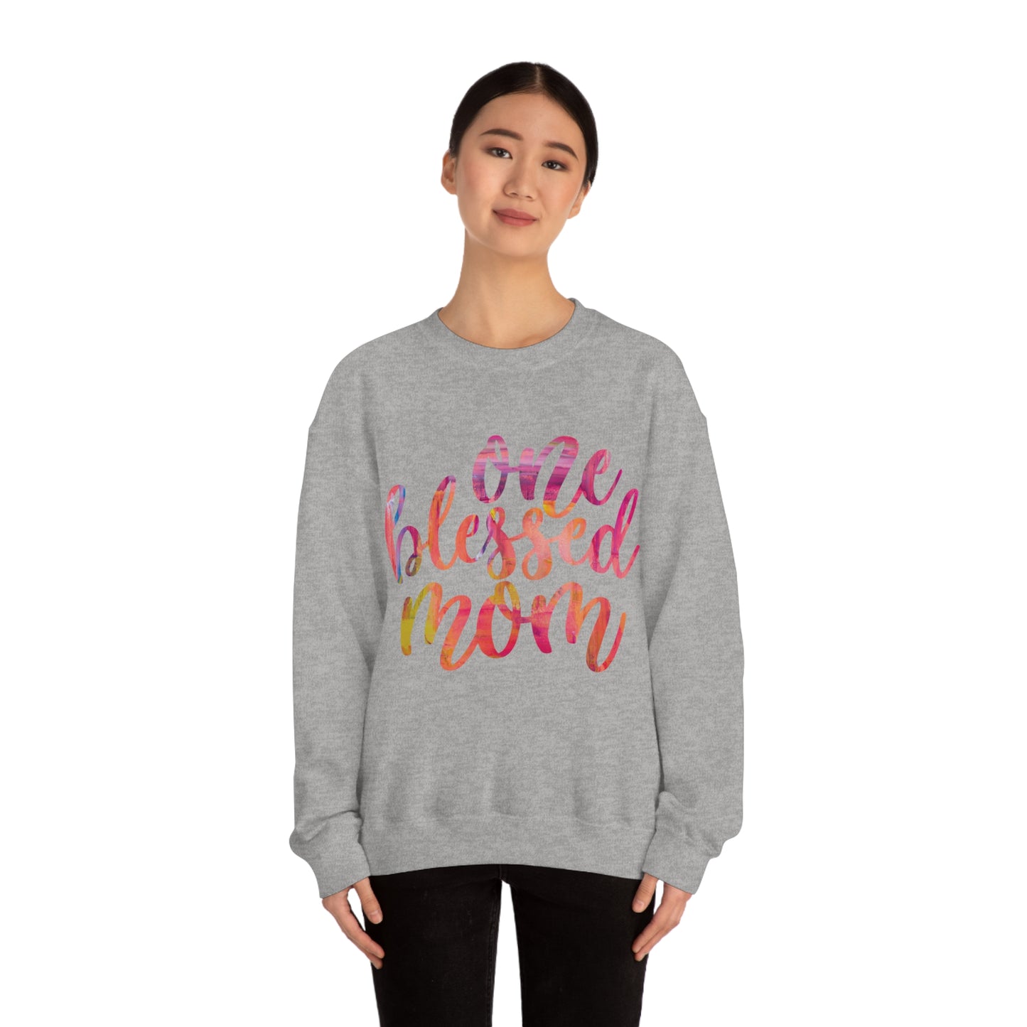 One blessed mom Crewneck Sweatshirt