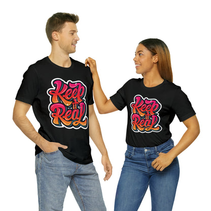 Keep it real colorful graffiti logo T-Shirt