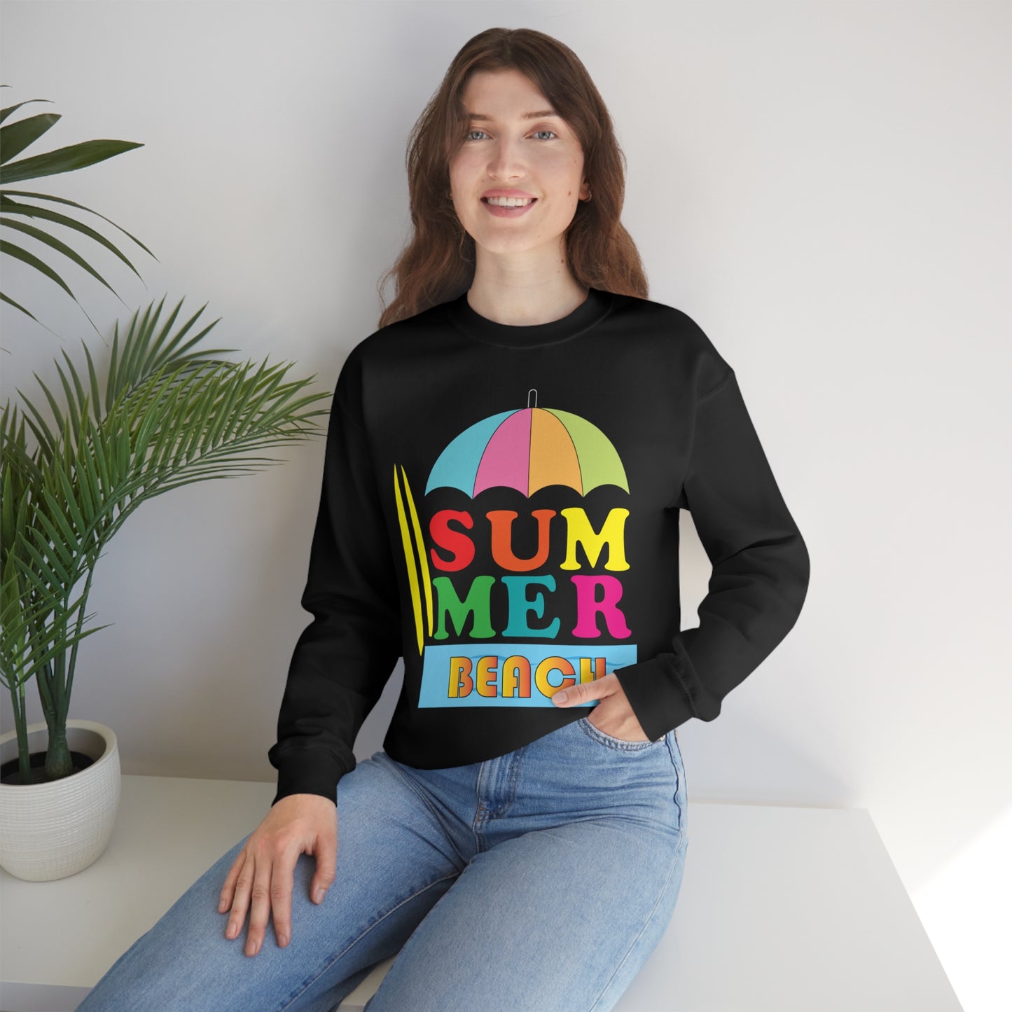 Summer Beach Crewneck Sweatshirt