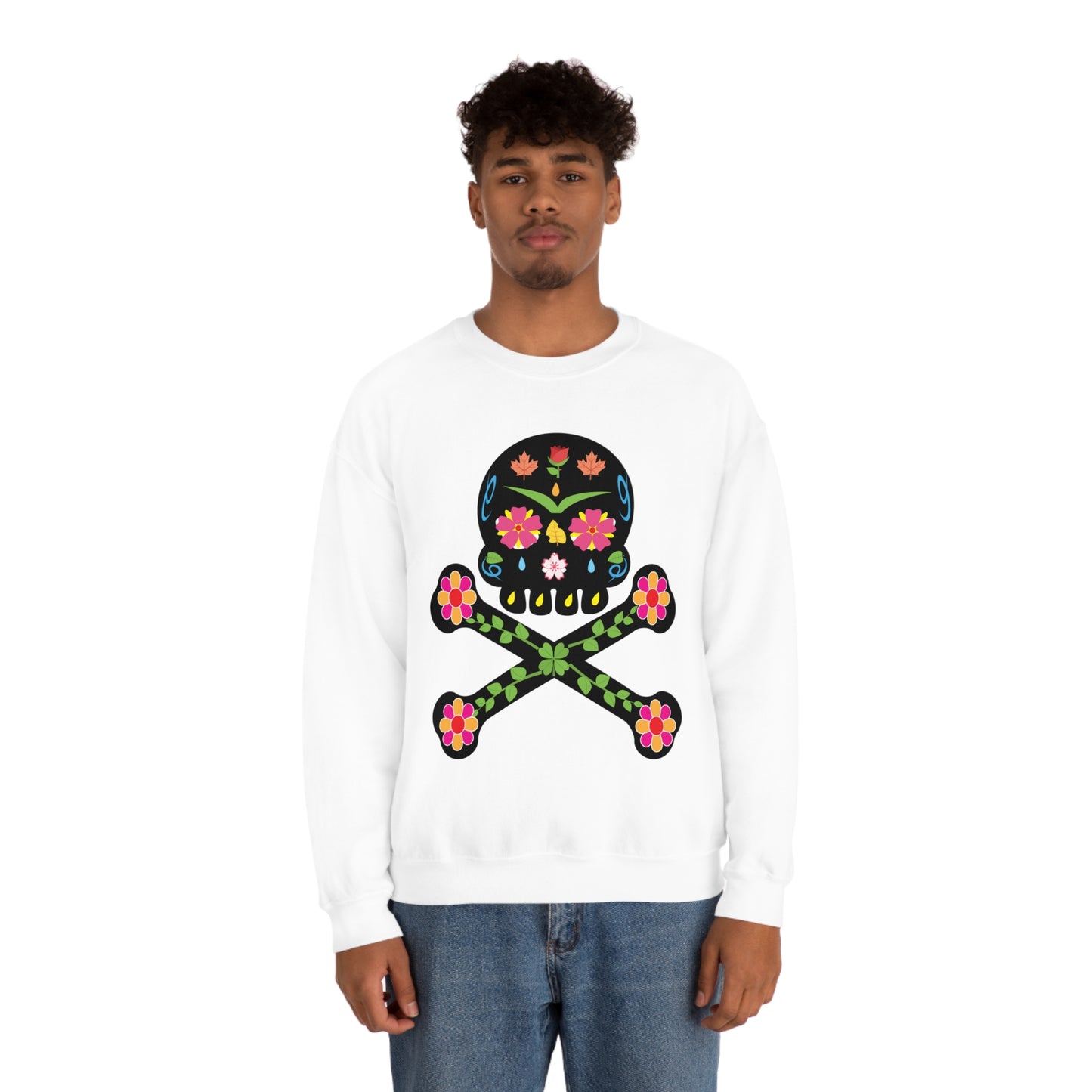 Day of the Dead Skull Crewneck Sweatshirt