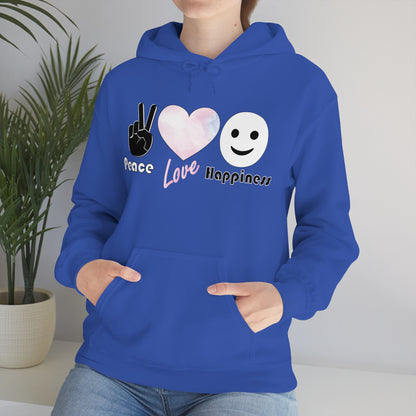 Peace-Love-Happiness Hoodie