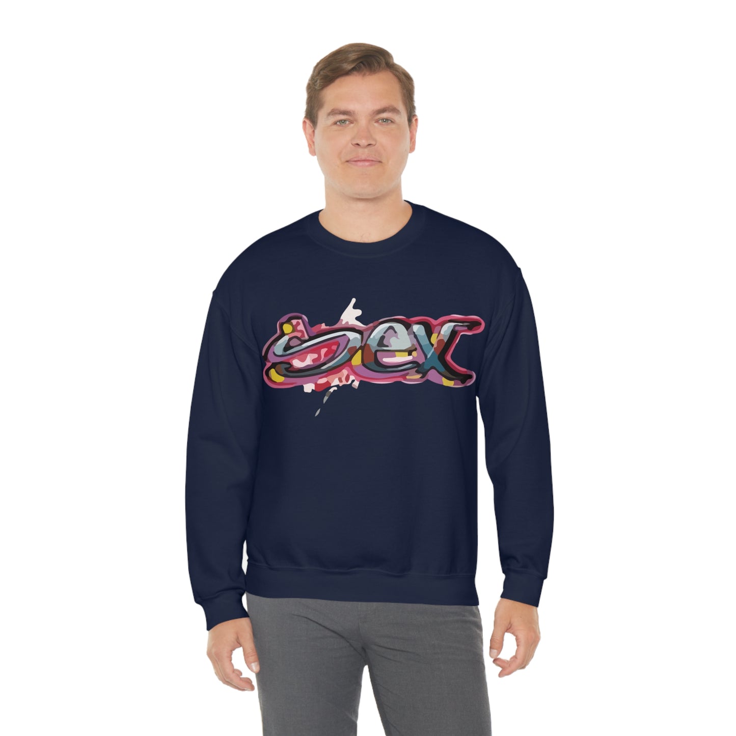 Sex colorful graffiti Crewneck Sweatshirt