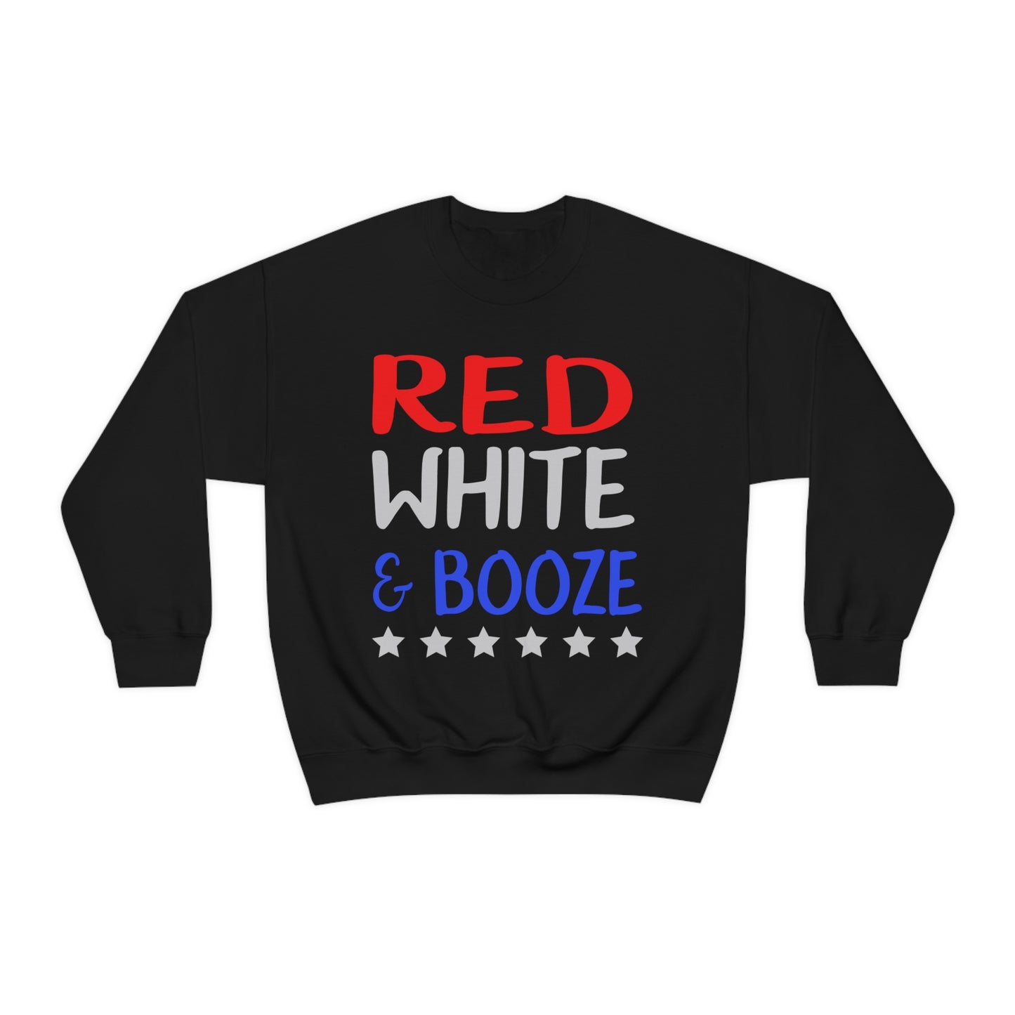 Red  White Booze Crewneck Sweatshirt