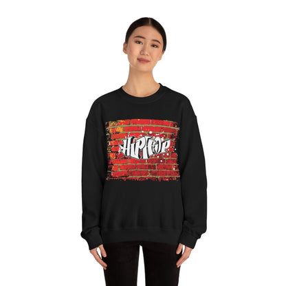 Hip Hop graffiti on the wall Crewneck Sweatshirt