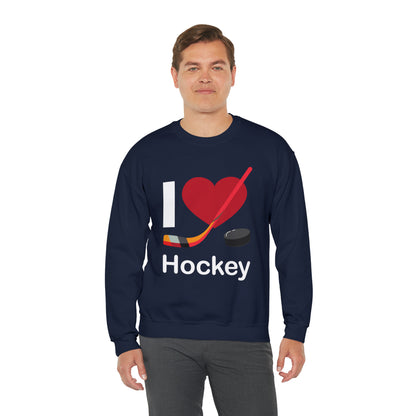 I love hockey Crewneck Sweatshirt