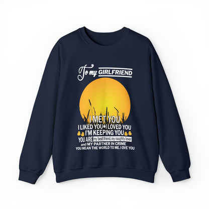 My girlfriend means the world to me Crewneck Sweatshirt