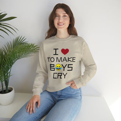 Love to make boys cry Crewneck Sweatshirt