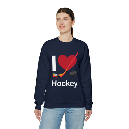 I love hockey Crewneck Sweatshirt