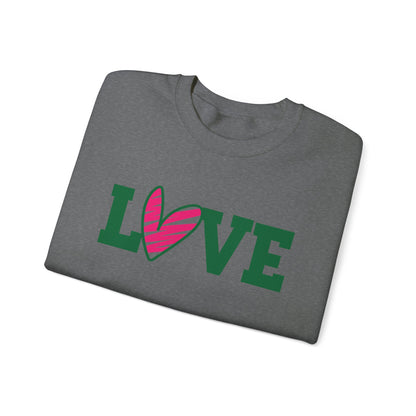 Love stripped heart Crewneck Sweatshirt