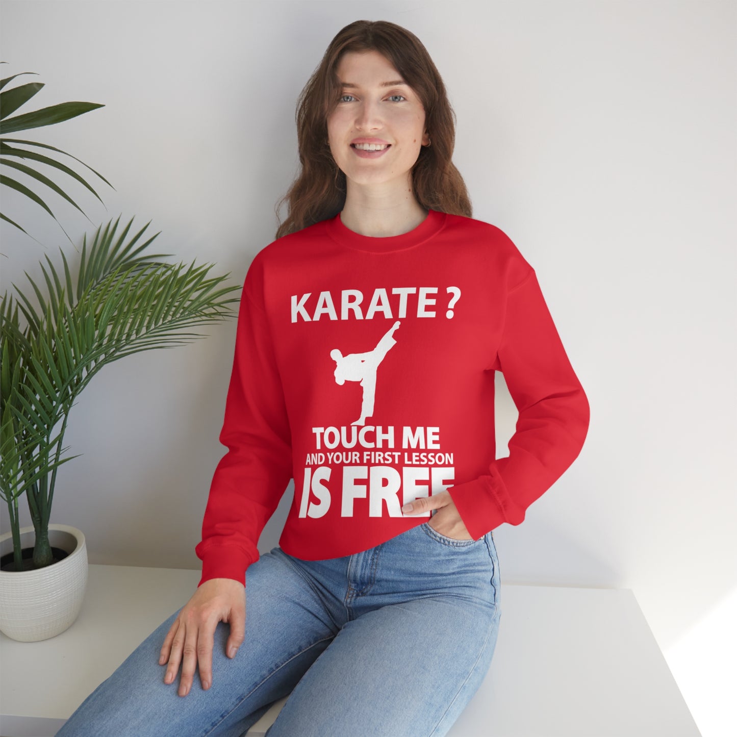 karate first lesson free Crewneck Sweatshirt