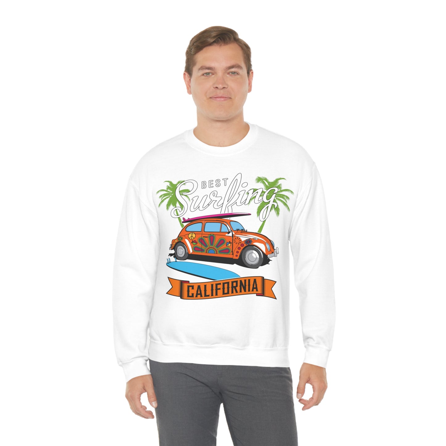 Best Surfing California Buggy Crewneck Sweatshirt