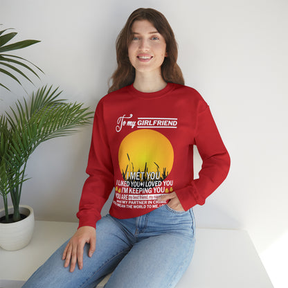 My girlfriend means the world to me Crewneck Sweatshirt