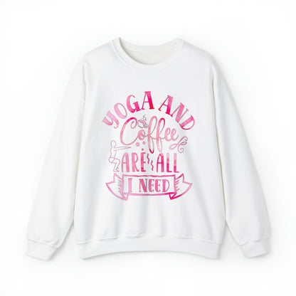 Yoga And Coffee Are All I Need Crewneck Sweatshirt